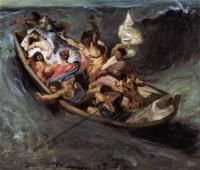 Delacroix, Eugene - Christ on the Lake of Gennezaret (sketch)